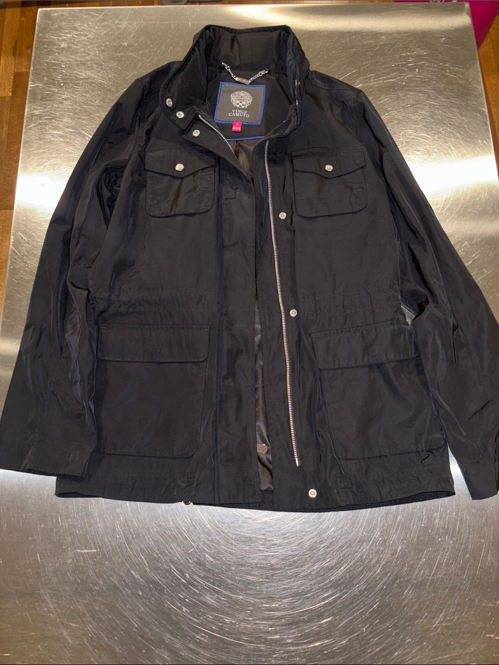 Vince Camuto Black Men's Military Field Jacket
